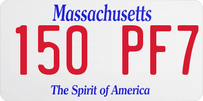 MA license plate 150PF7