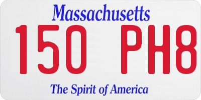 MA license plate 150PH8
