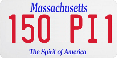 MA license plate 150PI1