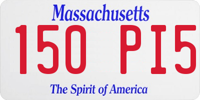 MA license plate 150PI5