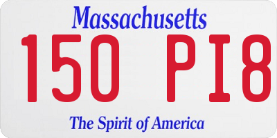 MA license plate 150PI8