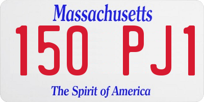 MA license plate 150PJ1