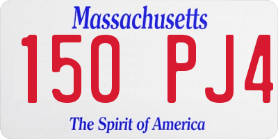 MA license plate 150PJ4