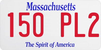 MA license plate 150PL2