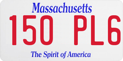 MA license plate 150PL6