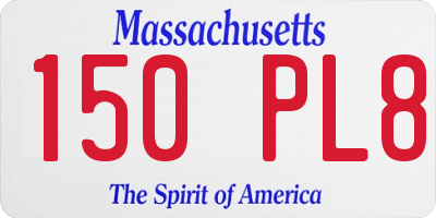 MA license plate 150PL8