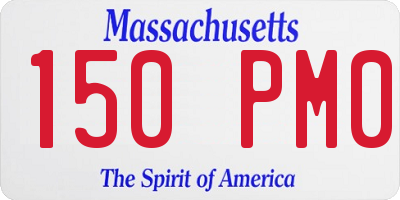 MA license plate 150PM0