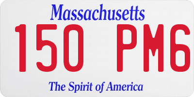 MA license plate 150PM6