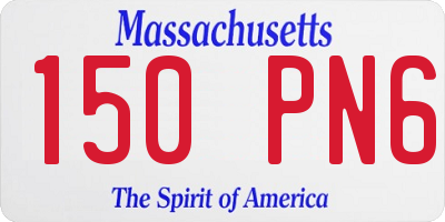 MA license plate 150PN6