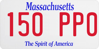 MA license plate 150PP0