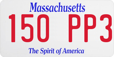 MA license plate 150PP3