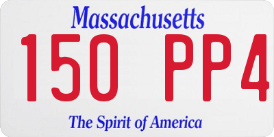 MA license plate 150PP4