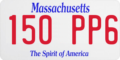 MA license plate 150PP6