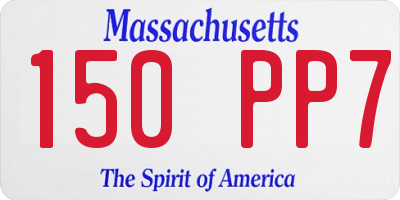 MA license plate 150PP7
