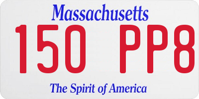 MA license plate 150PP8