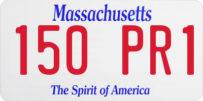 MA license plate 150PR1