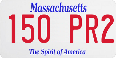 MA license plate 150PR2