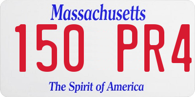 MA license plate 150PR4