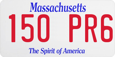 MA license plate 150PR6