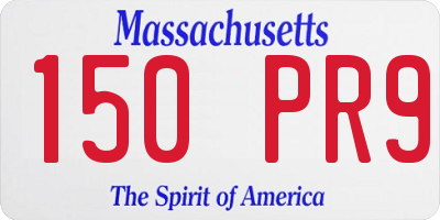 MA license plate 150PR9