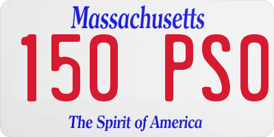 MA license plate 150PS0