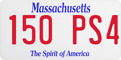MA license plate 150PS4