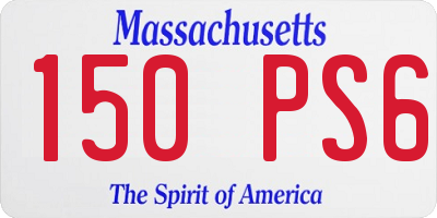 MA license plate 150PS6