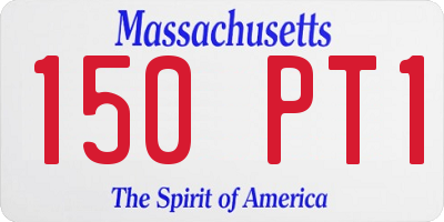 MA license plate 150PT1