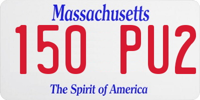 MA license plate 150PU2