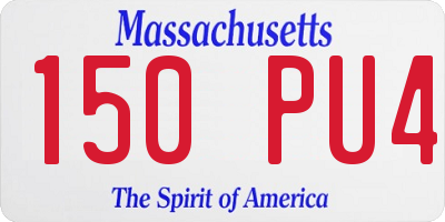 MA license plate 150PU4