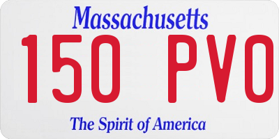 MA license plate 150PV0