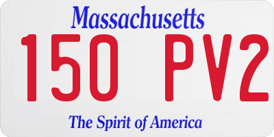 MA license plate 150PV2
