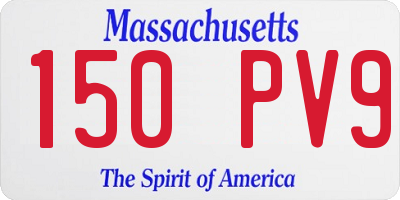 MA license plate 150PV9
