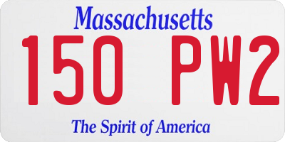 MA license plate 150PW2