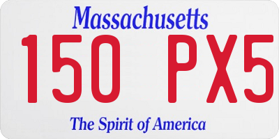 MA license plate 150PX5