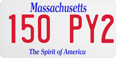 MA license plate 150PY2