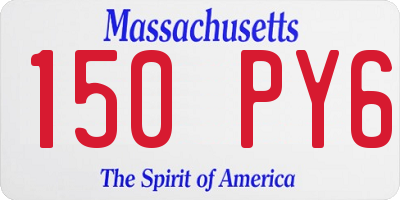MA license plate 150PY6