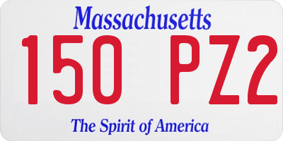 MA license plate 150PZ2