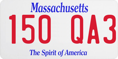 MA license plate 150QA3