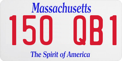 MA license plate 150QB1