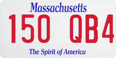 MA license plate 150QB4