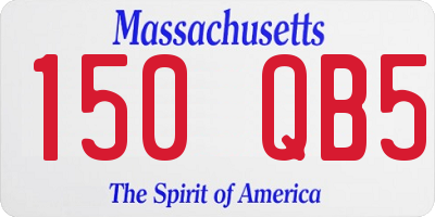 MA license plate 150QB5