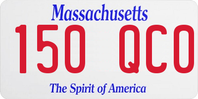 MA license plate 150QC0