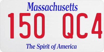 MA license plate 150QC4