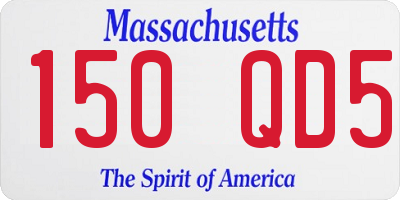 MA license plate 150QD5