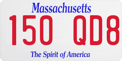 MA license plate 150QD8