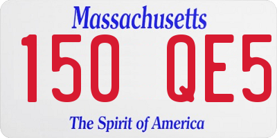 MA license plate 150QE5