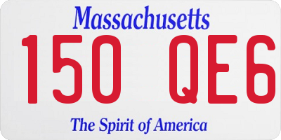 MA license plate 150QE6