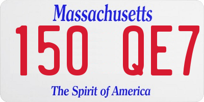 MA license plate 150QE7