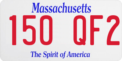 MA license plate 150QF2